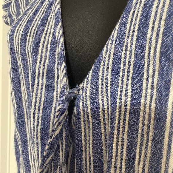 American Eagle Blue Striped Wrap Short Summer‎ Mini Dress Size Small - Picture 13 of 13